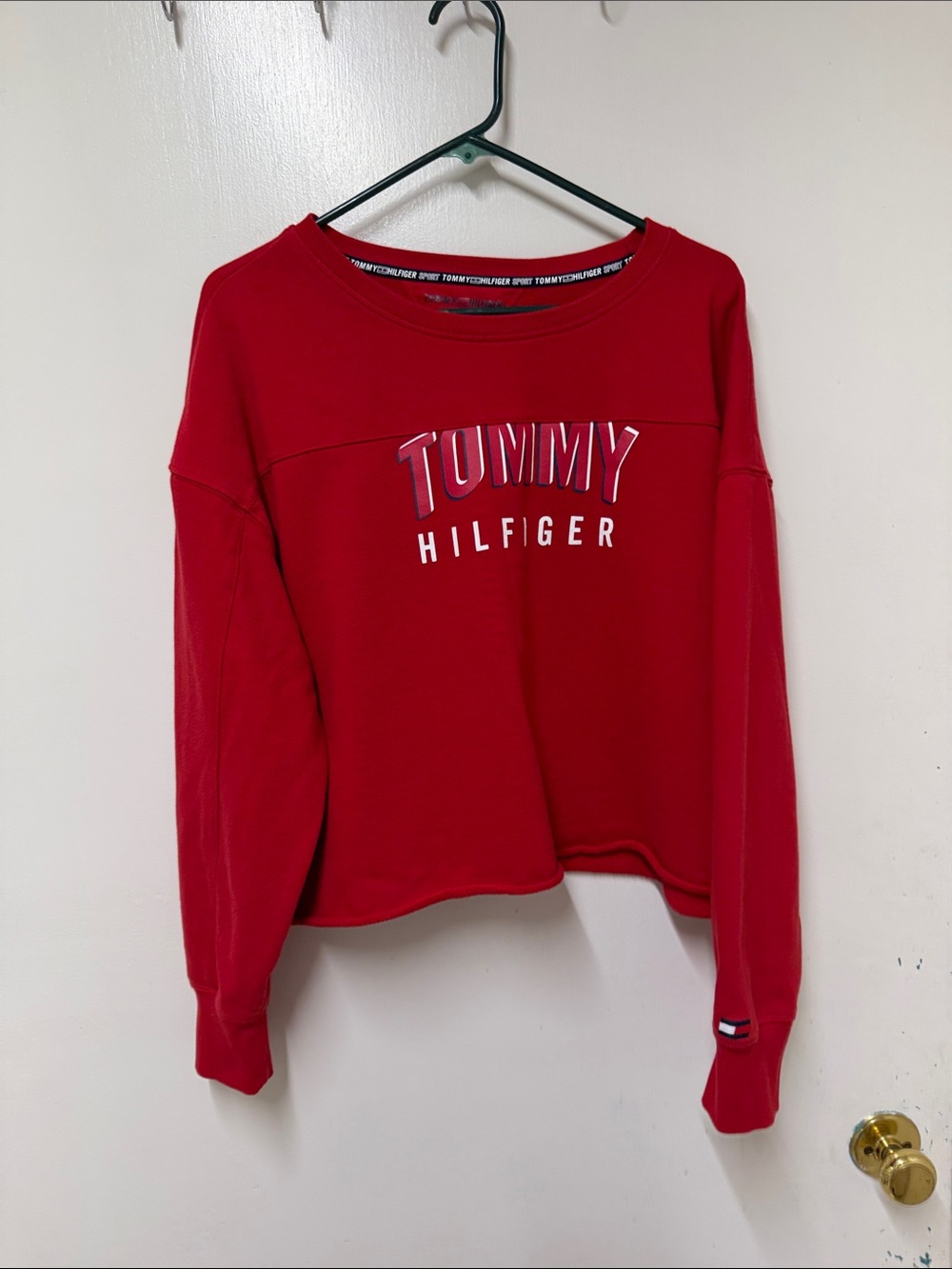 Tommy Hilfiger Navy Pullover Sweatshirt with Contrast Logo - Picture 5 of 6